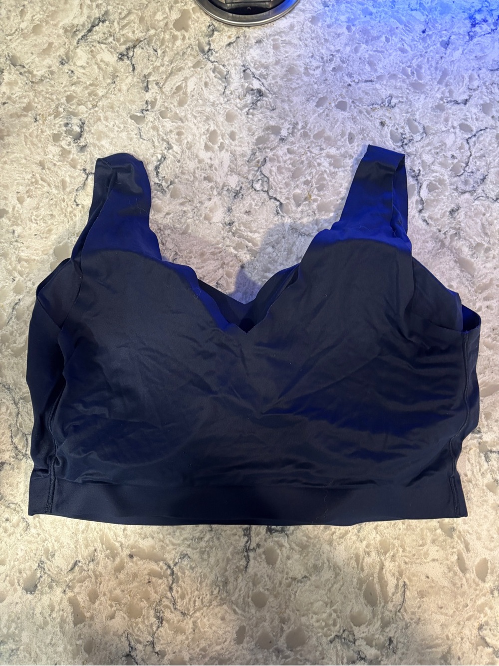 Bundle of 2 Soma Enbliss Seamless Wireless Bralettes in Black and Navy - Picture 2 of 6